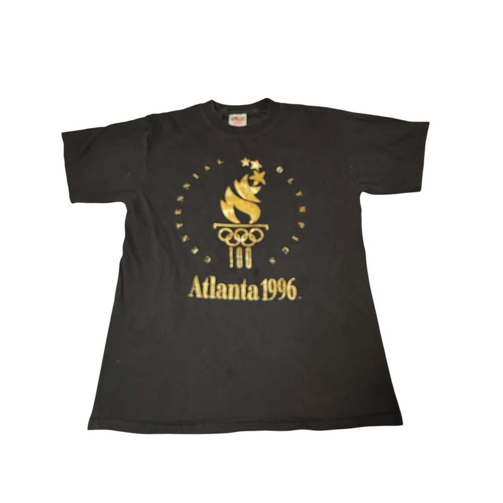 Oneita Atlanta 1996 Olympic Games T-Shirt Size L Black